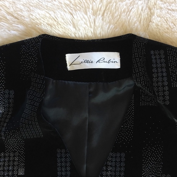 Lillie Rubin • rare vintage crystal holiday blazer - Picture 2 of 8