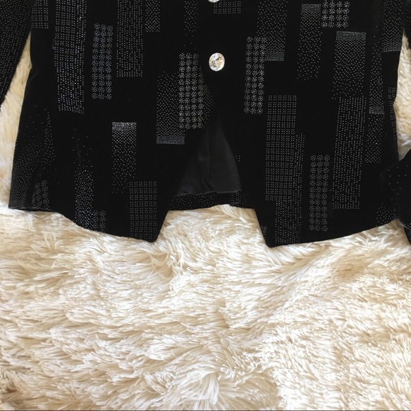 Lillie Rubin • rare vintage crystal holiday blazer - Picture 6 of 8