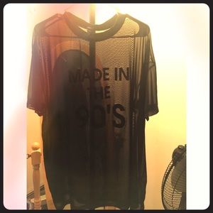 Forever 21 sheer made in the 90s shirt