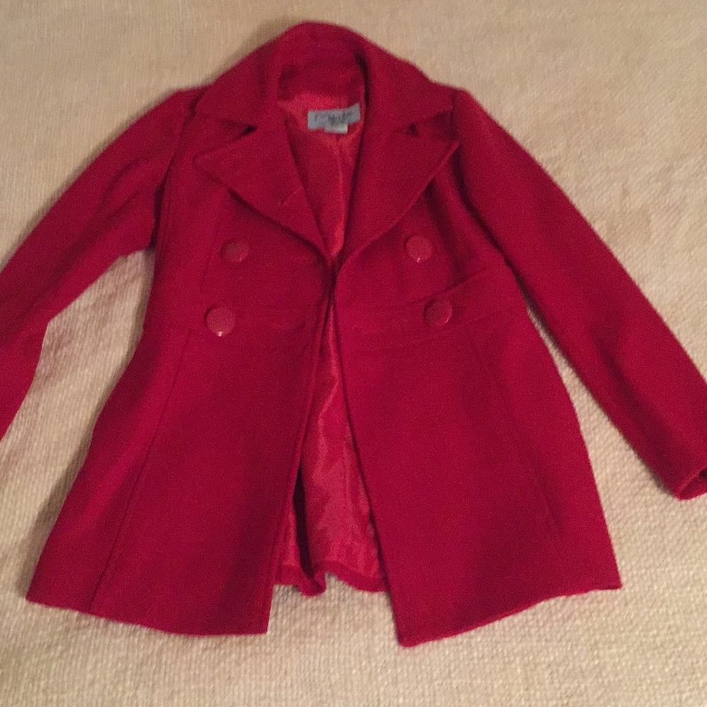 Perfect condition red pea coat