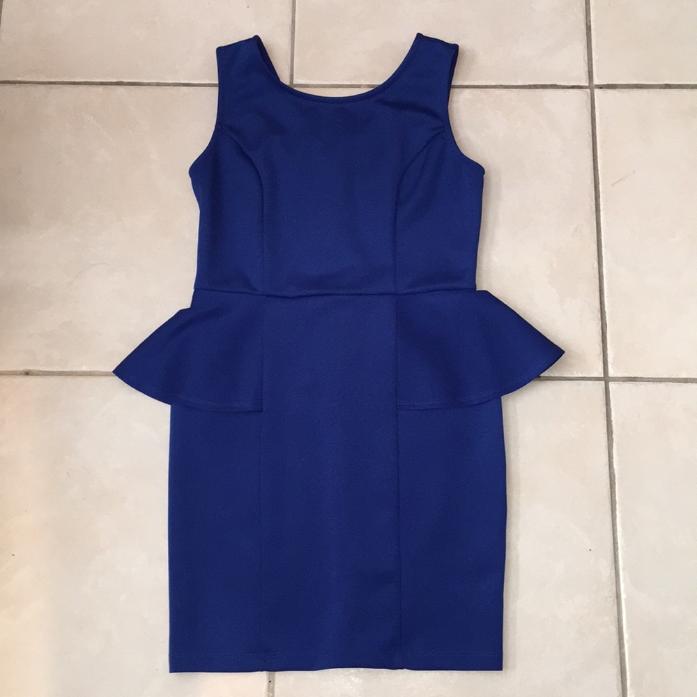 Blue Peplum Dress