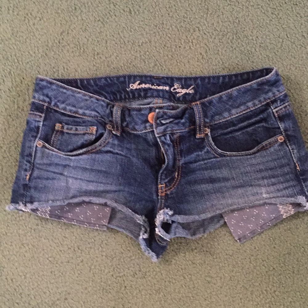 AE denim shorts