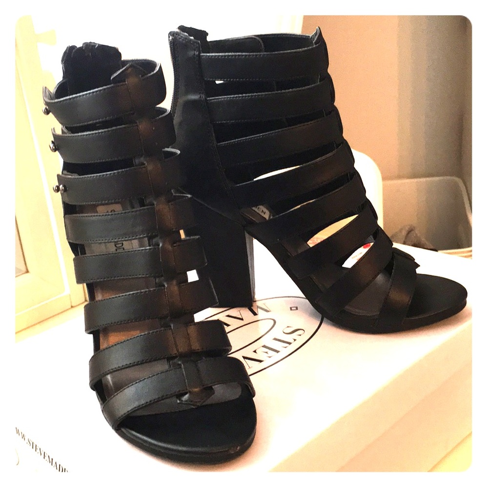 Steve Madden Petra black strappy heels