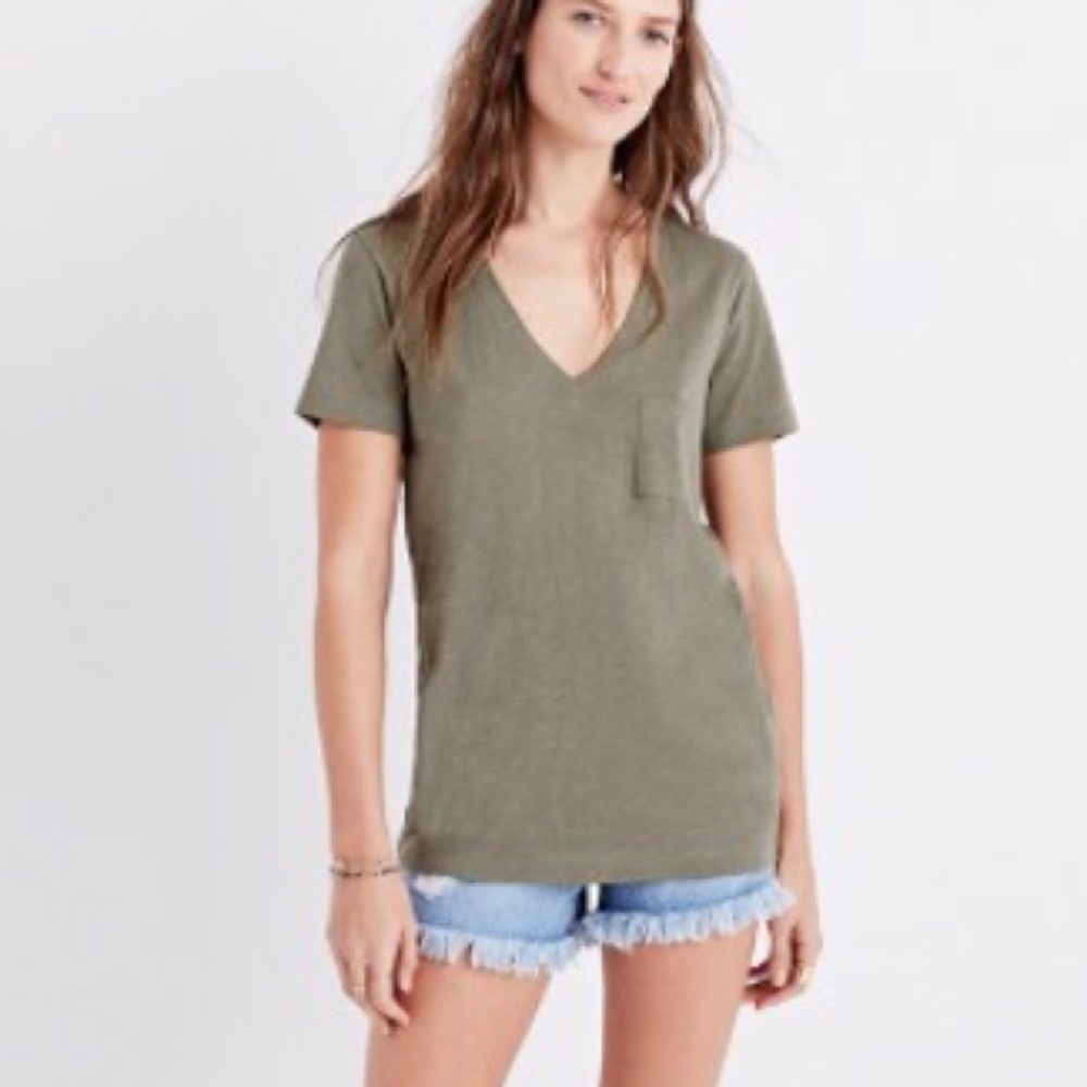 Madewell - Whisper cotton v-neck pocket tee