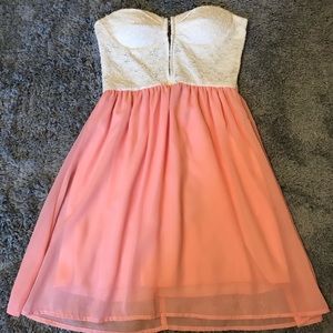 Pink and white Windsor dress