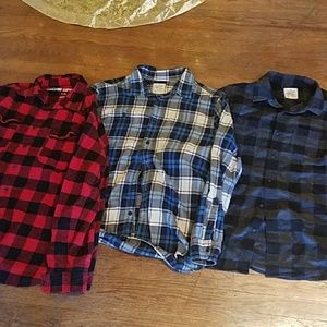 Lot of 3 xl flannel shirts