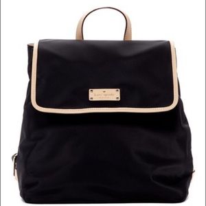 Kate Spade back pack purse, black nylon