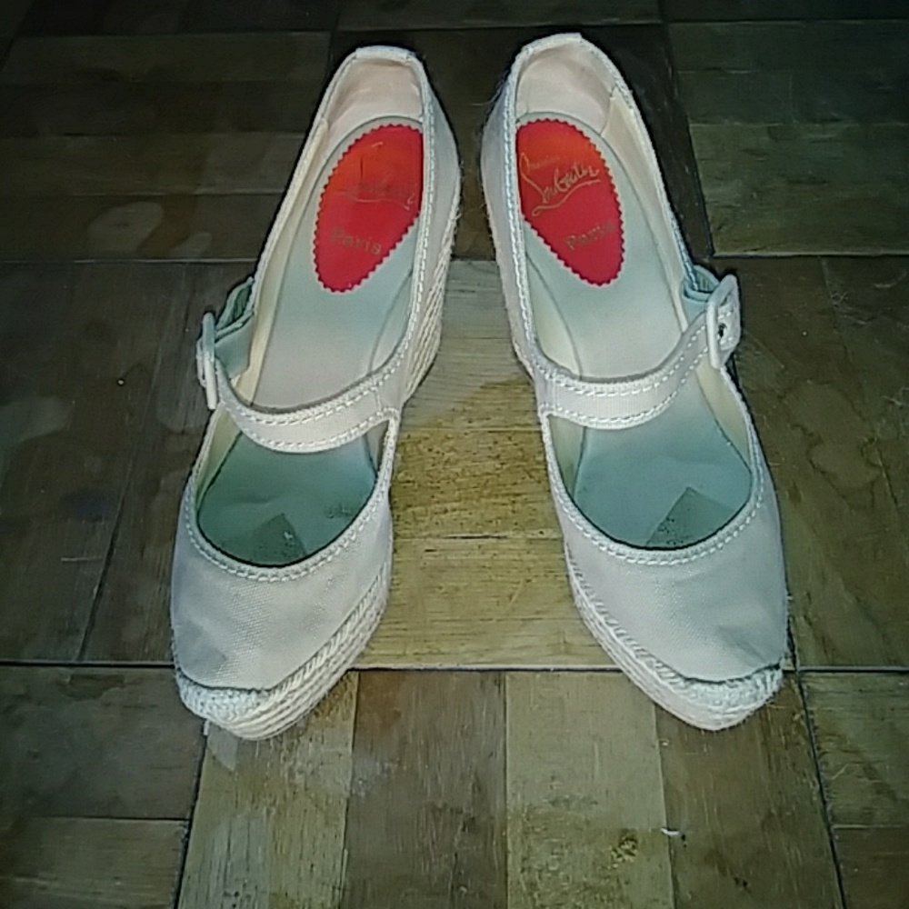 Christian Louboutin platforms, beige size 7.5/8