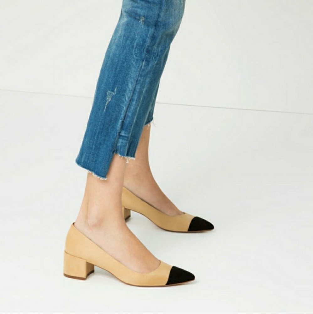Zara Mid-Heel Shoes Cap Toe
