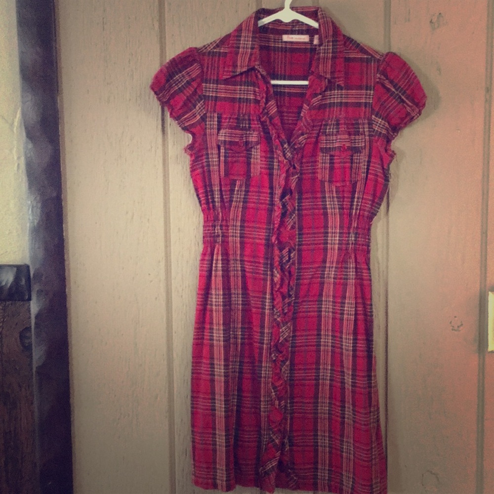 Women’s fire Los Angeles plaid a-line dress
