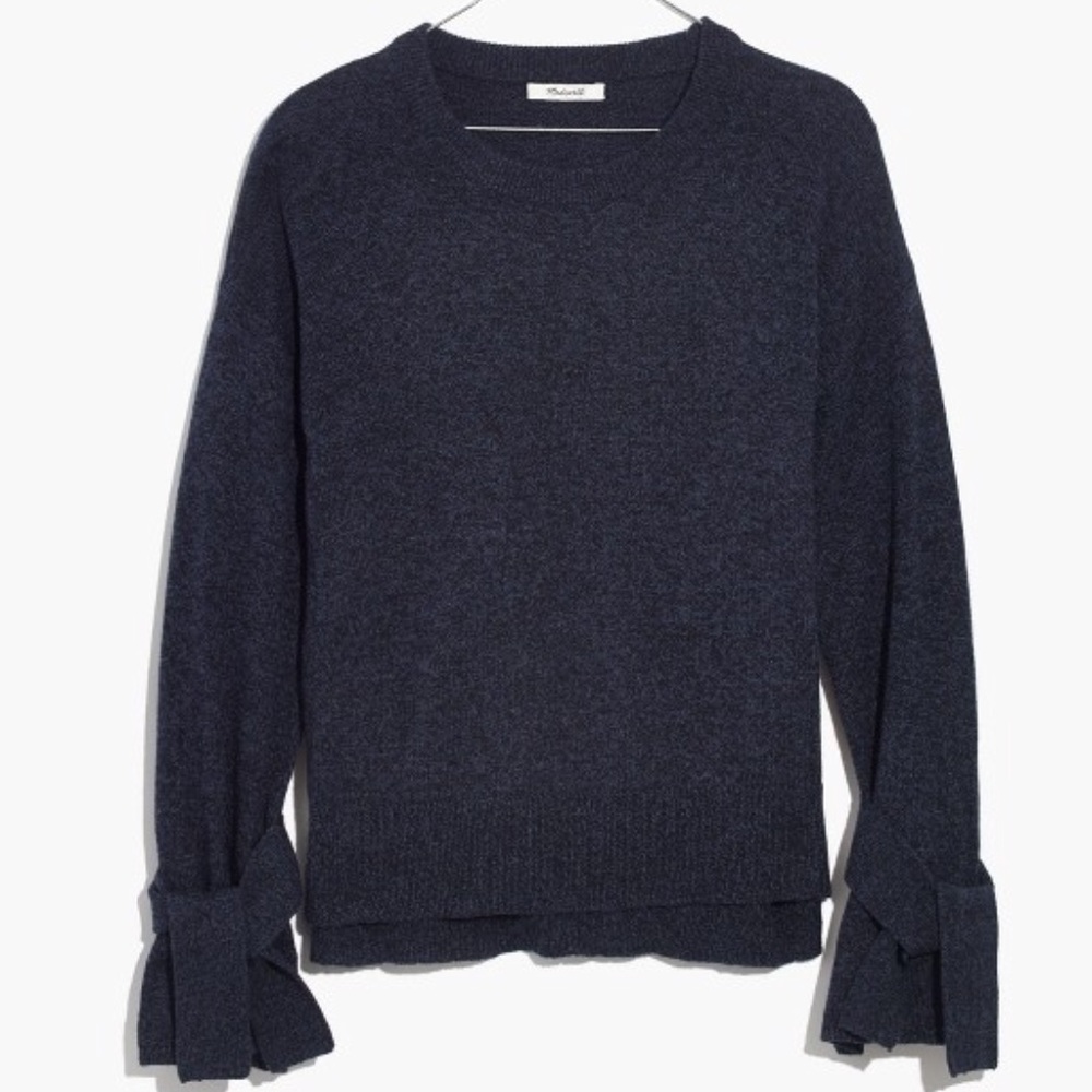 Madewell Tie Sleeve Sweater. Brand New