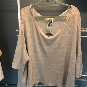 Oversized, open back free people tee