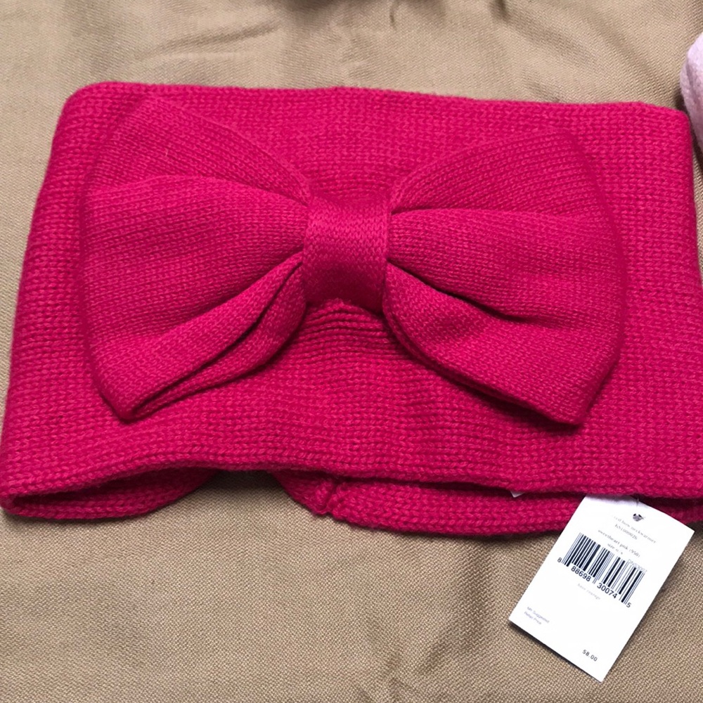 NWT Kate spade gathered bow neck warmer