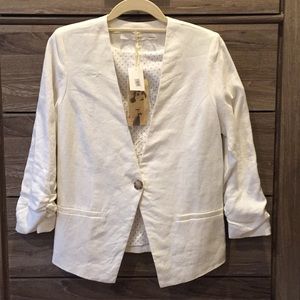 Gibson 100% Linen White Blazer