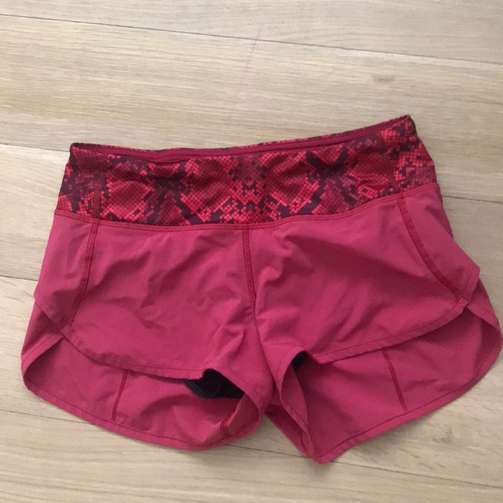 Lululemon Red Shorts