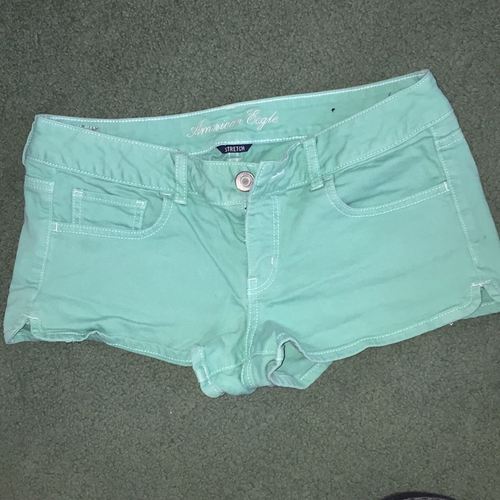 AE denim shorts