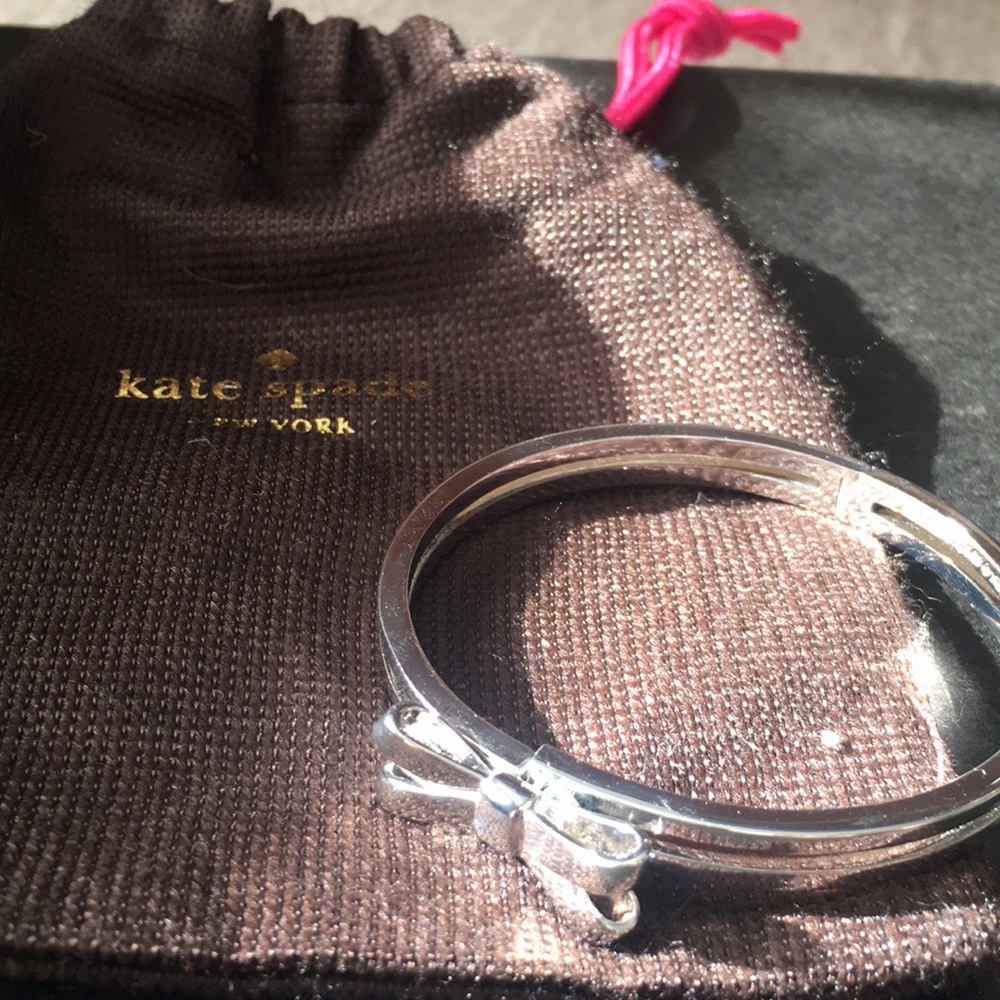 Silver Kate Spade bow bracelet
