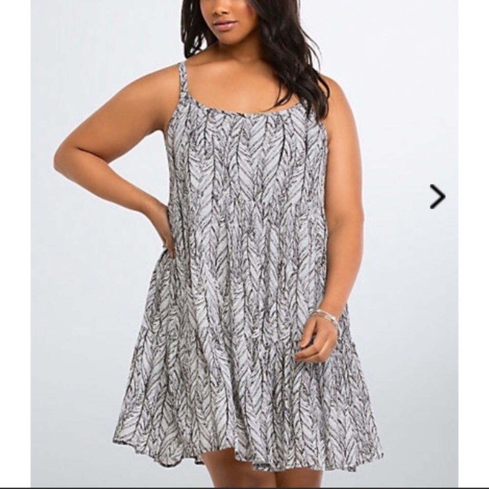 Strappy feather dress