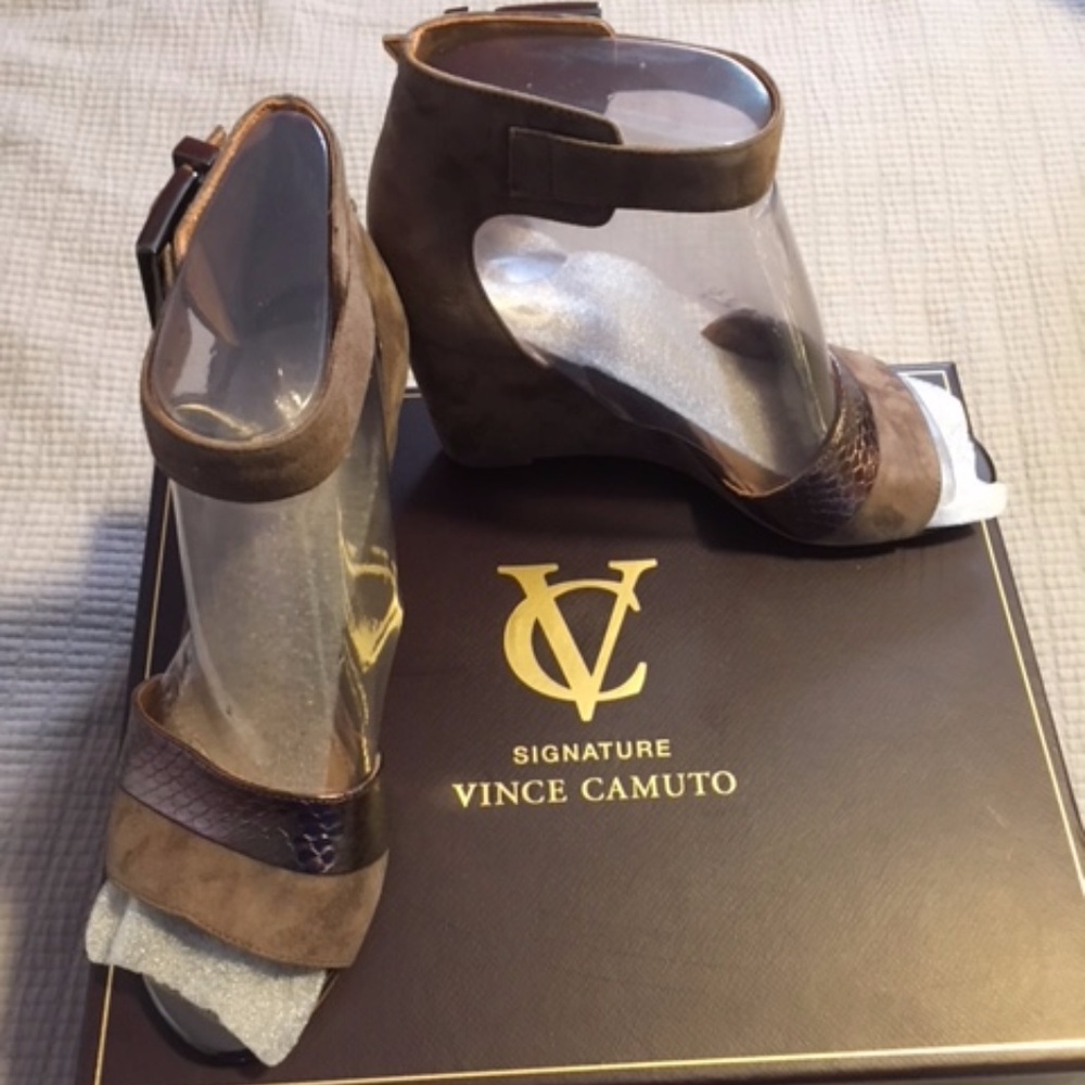 Isaac Snake Embossed Wedge Sandal