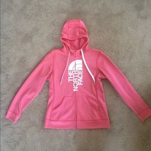 North Face Zip Up Graphic Hoodie Women’s Medium