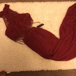 Wine colored dress