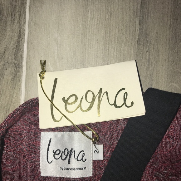 Leona Leonard Berry Zipper Dress, NWT, size 2 - Picture 3 of 4