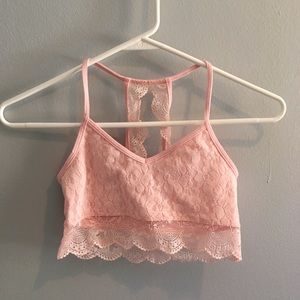 A&F pink lace brallete