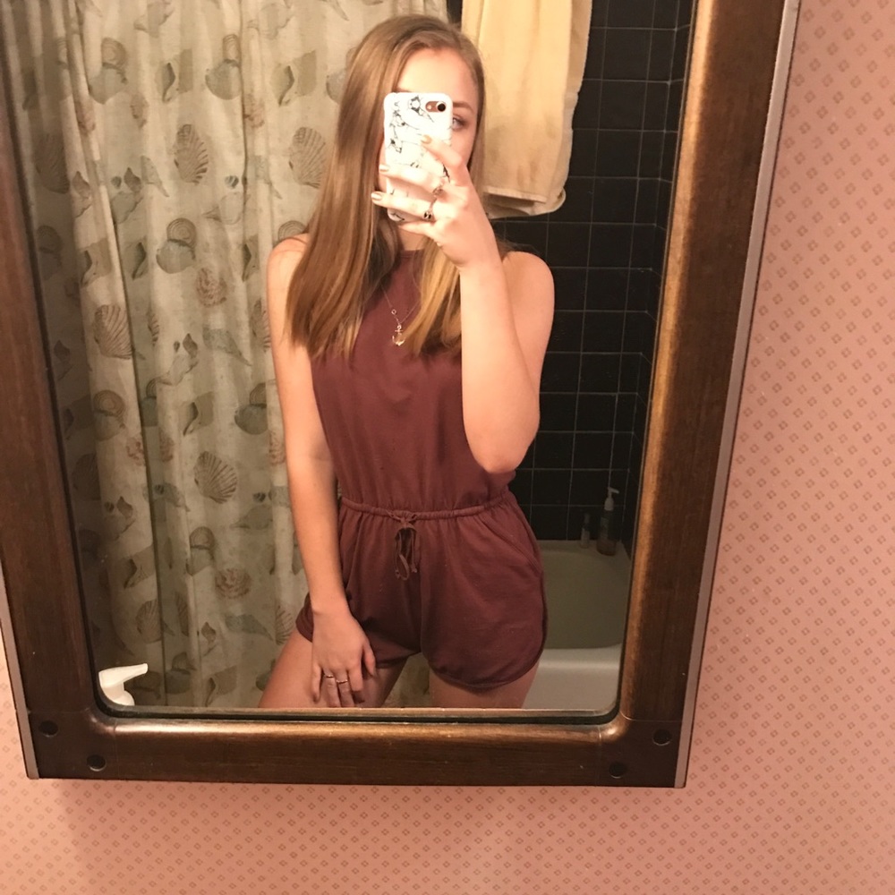 PacSun Burgundy Romper