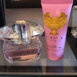 Versace Bright Crystal perfume set 1.7 0z EDT
