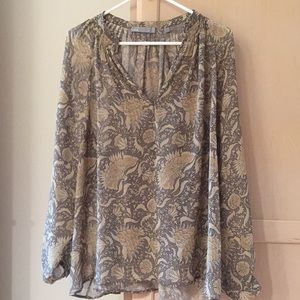 Patterned Vince, size Large, Vince top