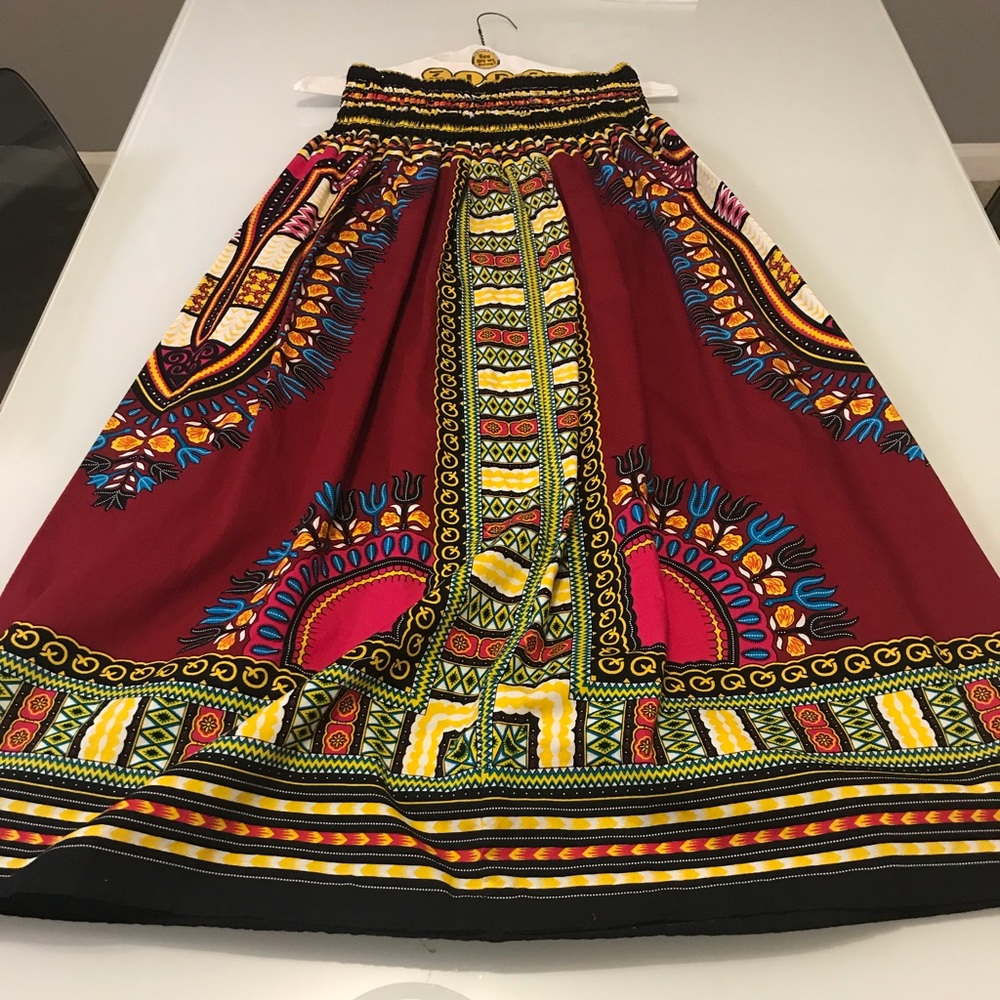 African print skirt