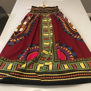 African print skirt