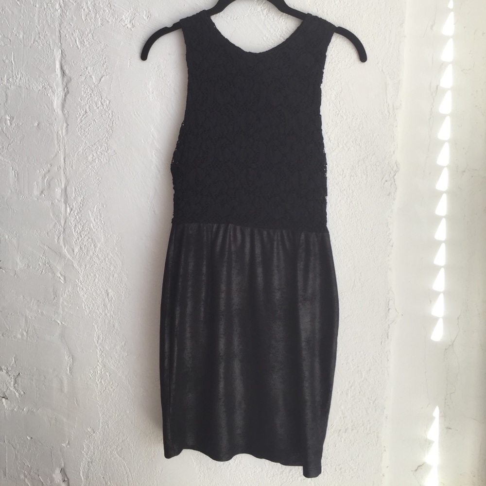 Free People Vegan Leather Mini Dress
