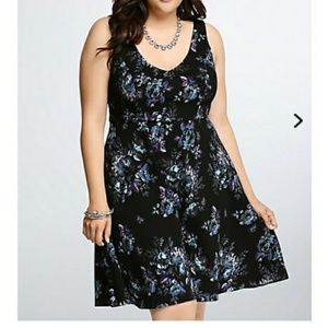 Textured Torrid Floral Skater Dress