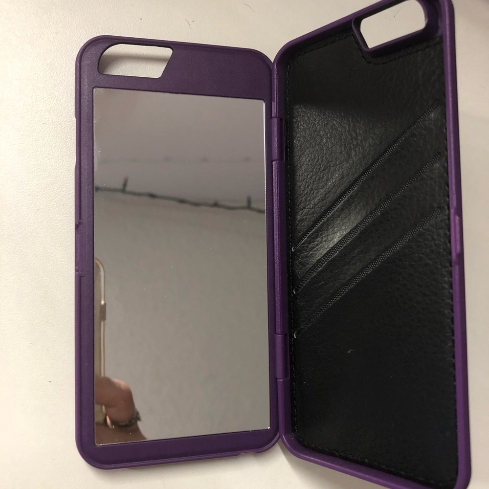 Purple Wallet & Mirror 6/6s Phone CASE!