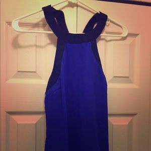 Blue and Black Sexy Top