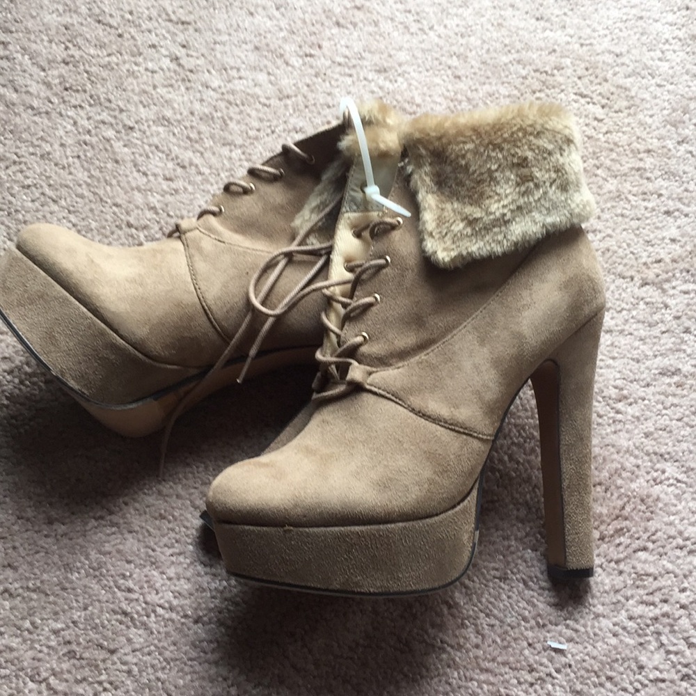 Tan booties