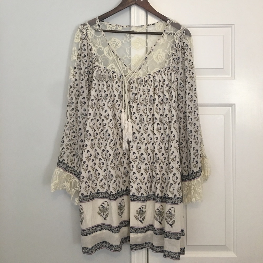 Free People Floral lace Tunic Dress