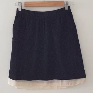 Breezy skirt with ivory underlayer