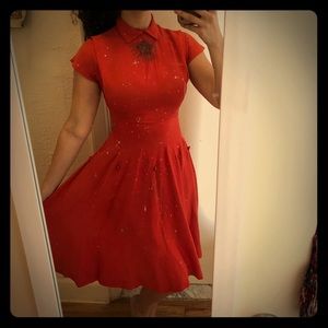 Vintage Orange holiday dress