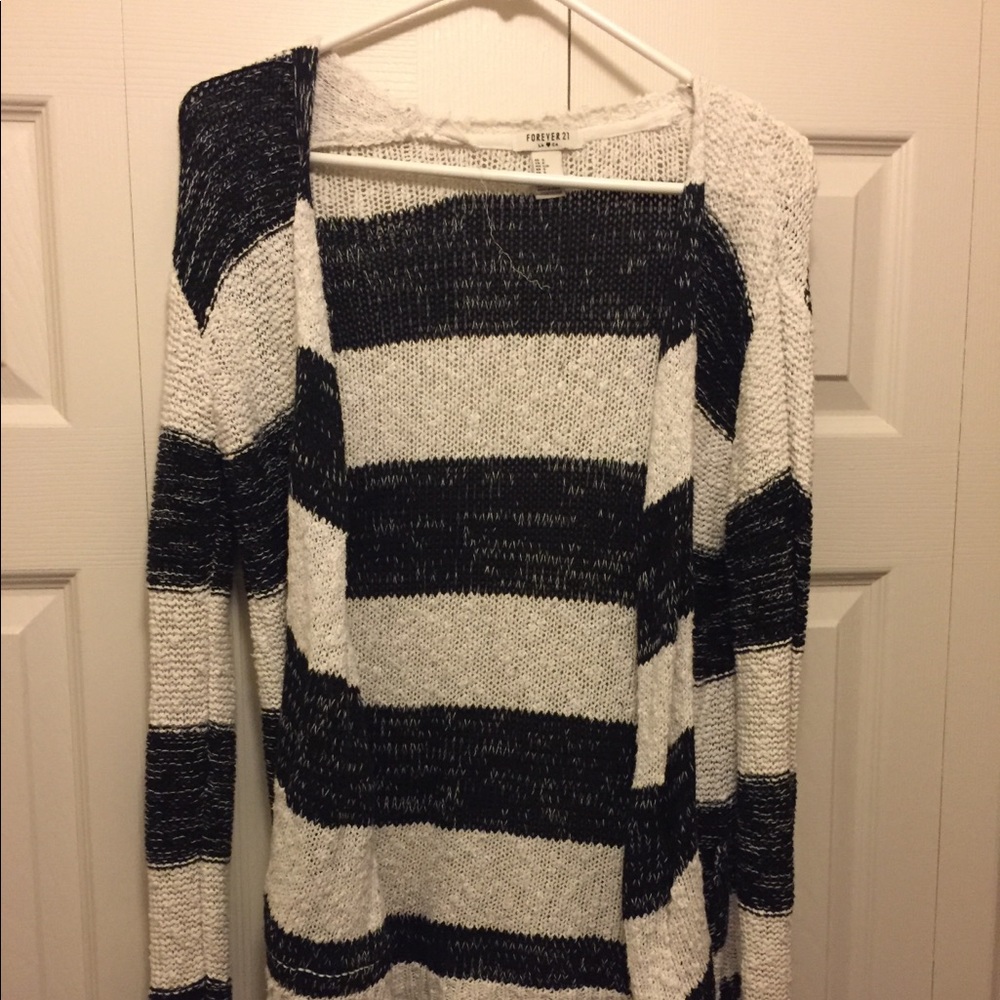 Classic black and white cardigan