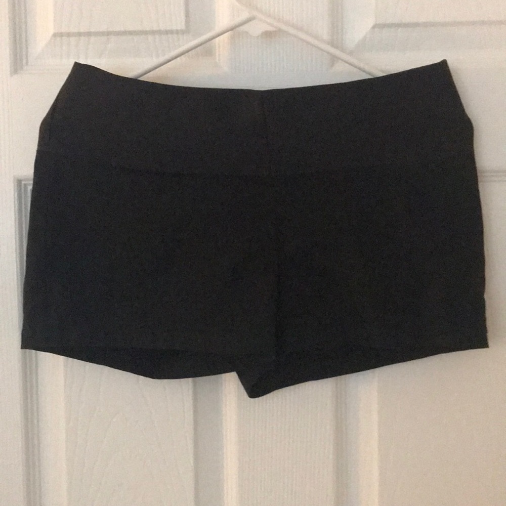 Black mini shorts
