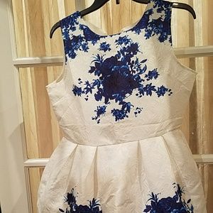 Blue floral dress