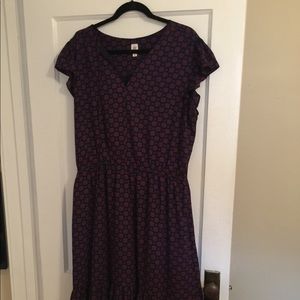 Navy Blue Gap Midi Peasant Dress 16T