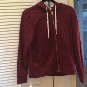 Burgundy Zip-up Hoodie