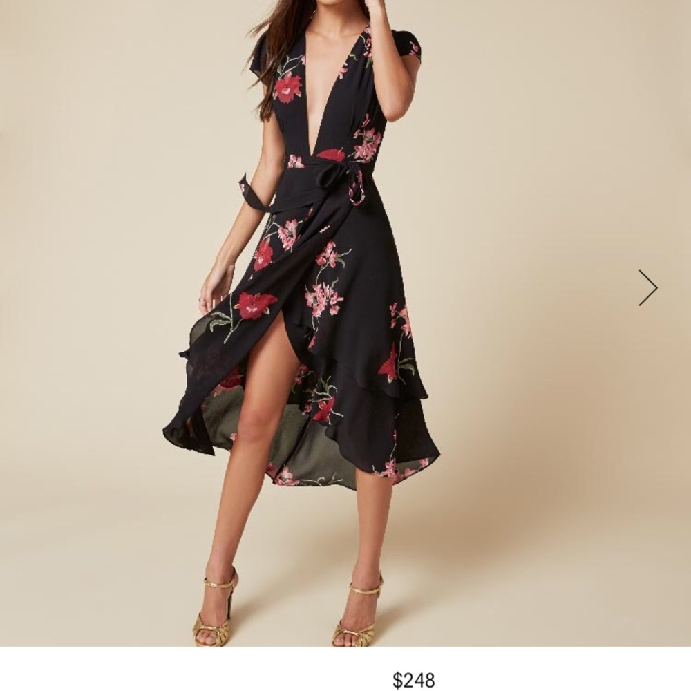 Reformation Cassia wrap dress