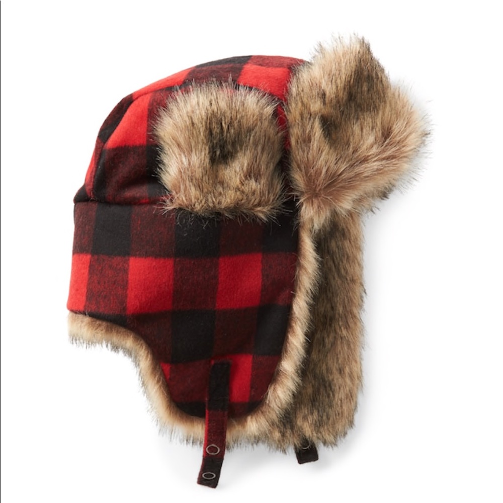 J crew Plaid and Fur winter hat ❄️ - Picture 2 of 5