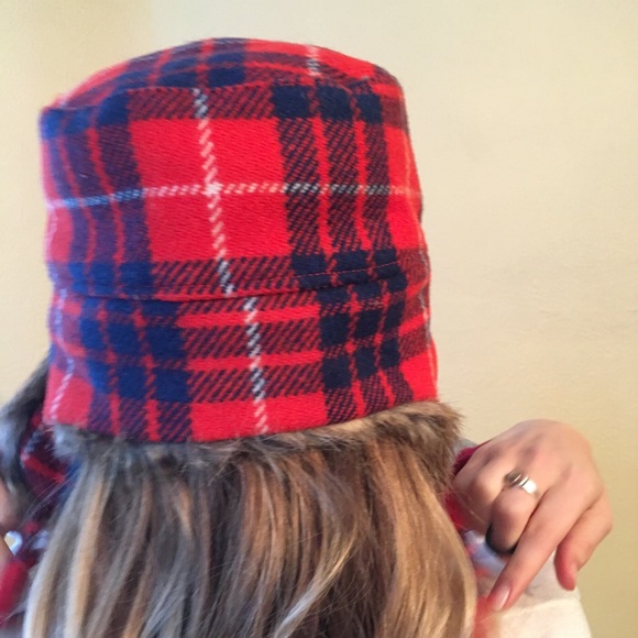 J crew Plaid and Fur winter hat ❄️ - Picture 4 of 5