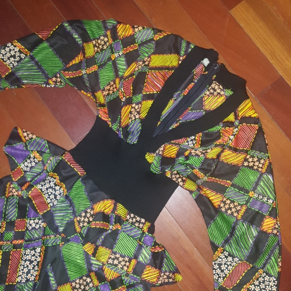Vintage peplum jumpsuit.  Small-medium. - Picture 5 of 8