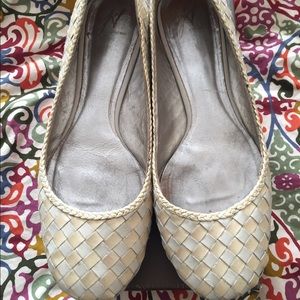 J. Vincent Cream, woven, flats